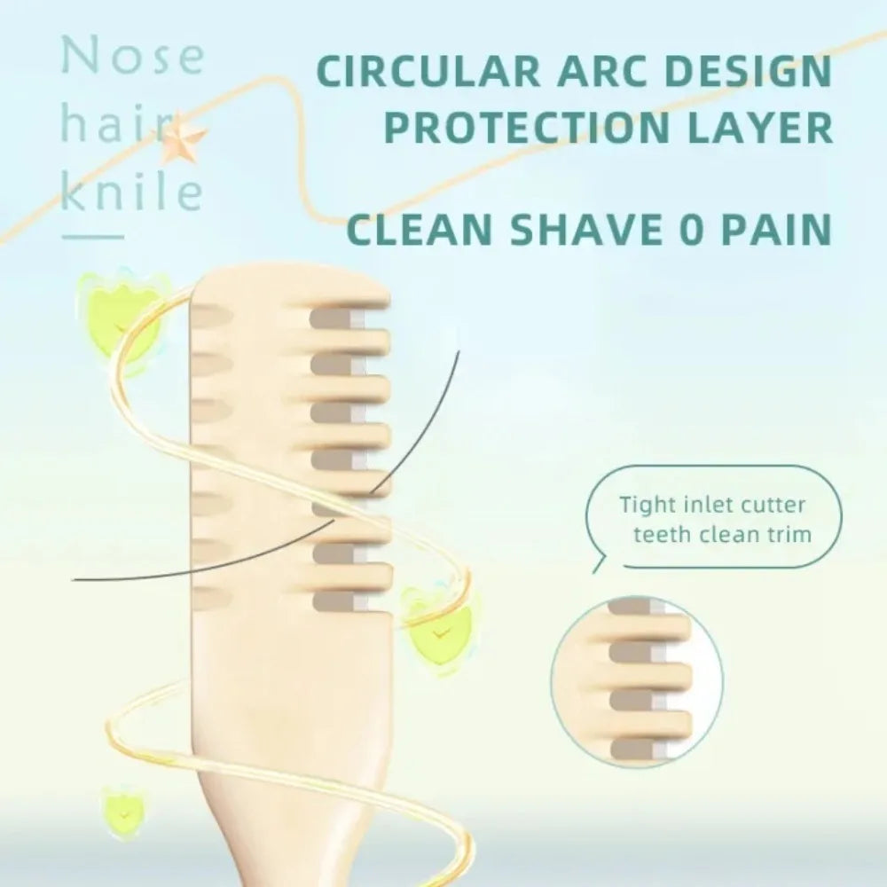 2-in-1 Nose Hair Trimmer & Ear Cleaner – 360° Manual Nose & Ear Trimmer Axl