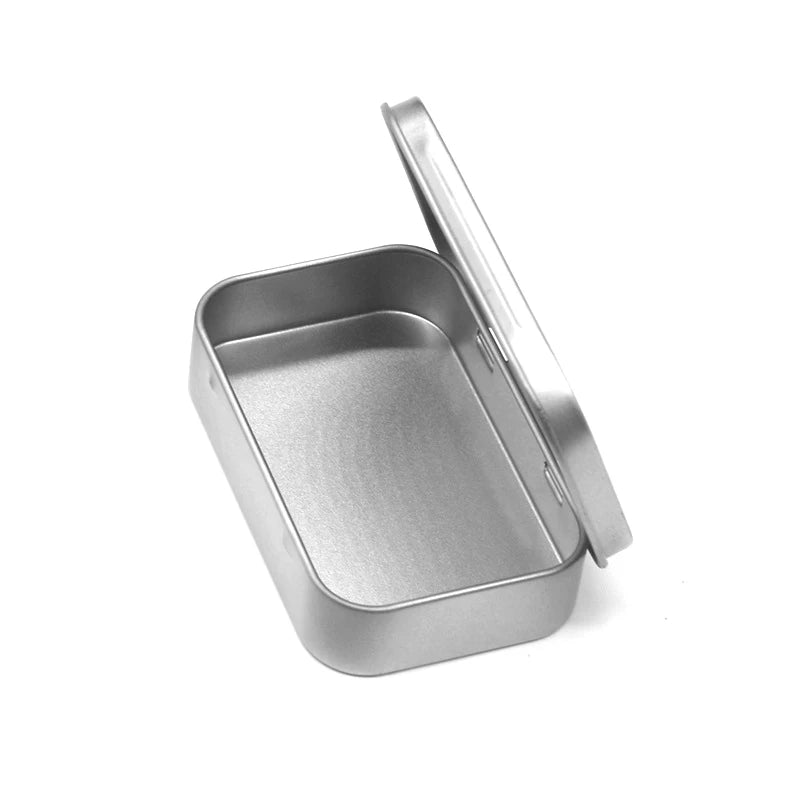Mini Rectangular Tin Box – Hinged Lid Tinplate Storage Case Tin Storage Box Axl