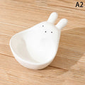 Ceramic Dipping Plate with Handle – Cute Rabbit & Cat Design Ceramic Dipping Plate Axl A2