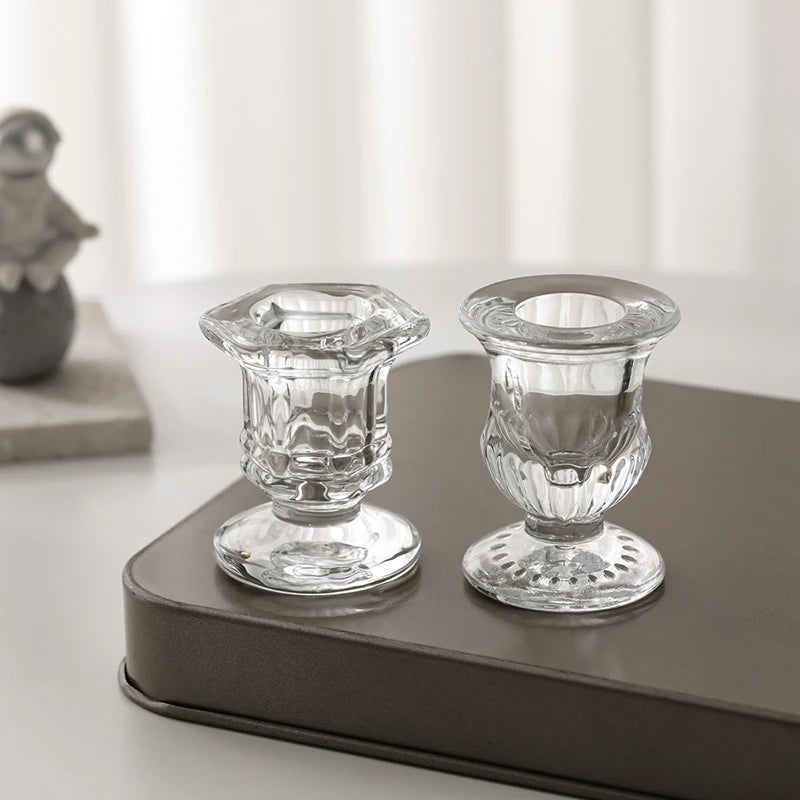 Nordic Glass Candle Holder – Wedding & Home Décor Candlestick Glass Candle Holder Axl