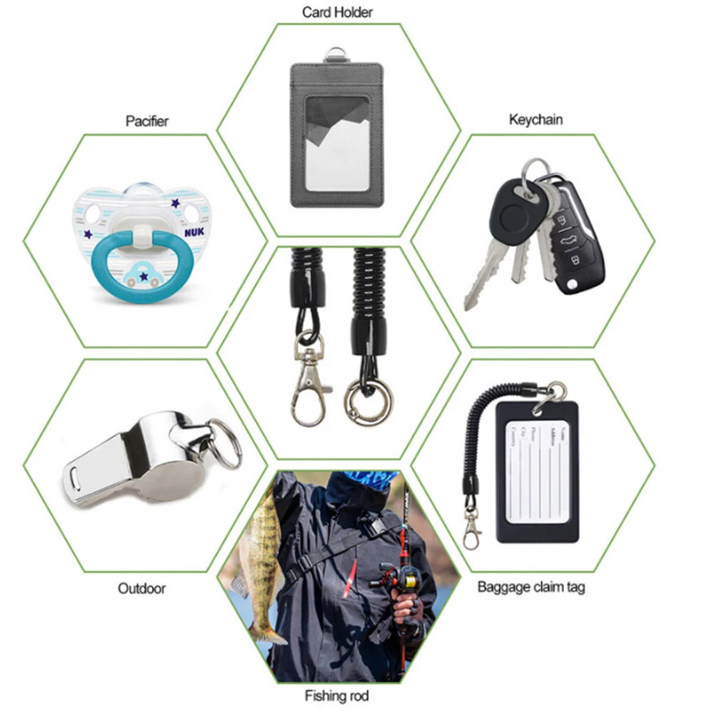 Anti-Drop Phone Lanyard – Elastic Safety Strap & Carabiner Phone Safety Lanyard Axl