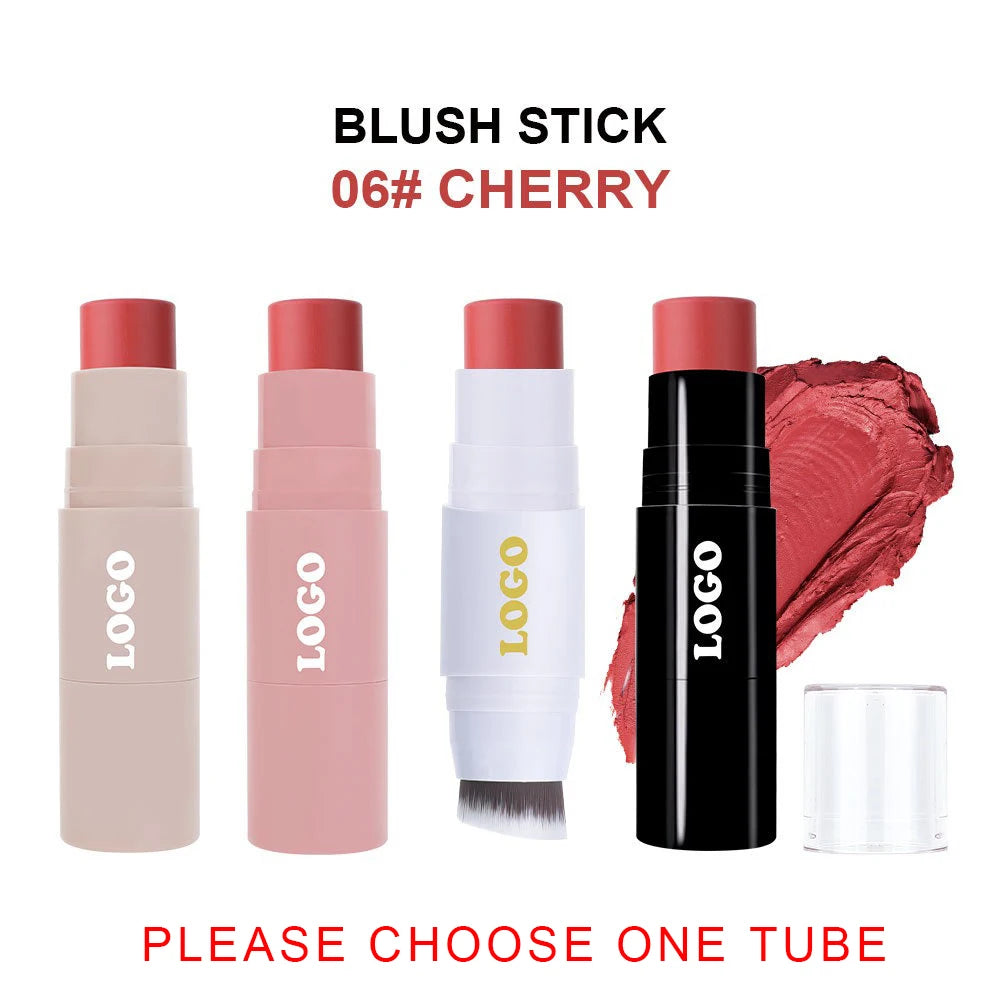 Waterproof Blush Stick – Long-Lasting Pigment Face Blusher Blush Stick Axl Blush 06 100pcs with logo
