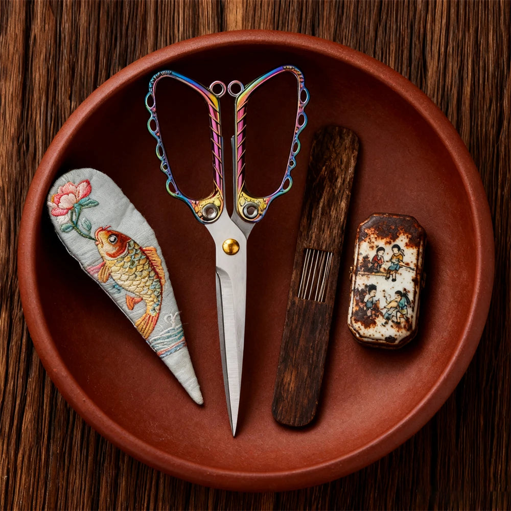 Vintage Embroidery Scissors – Stainless Steel Tailor Craft Gift Embroidery Scissors Axl Scissors-Color