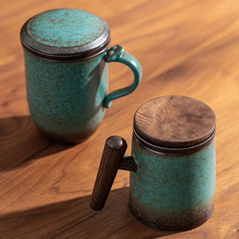 Retro Ceramic Mug – Large Japanese Style Tea & Coffee Cup Ceramic Coffee Mug Axl