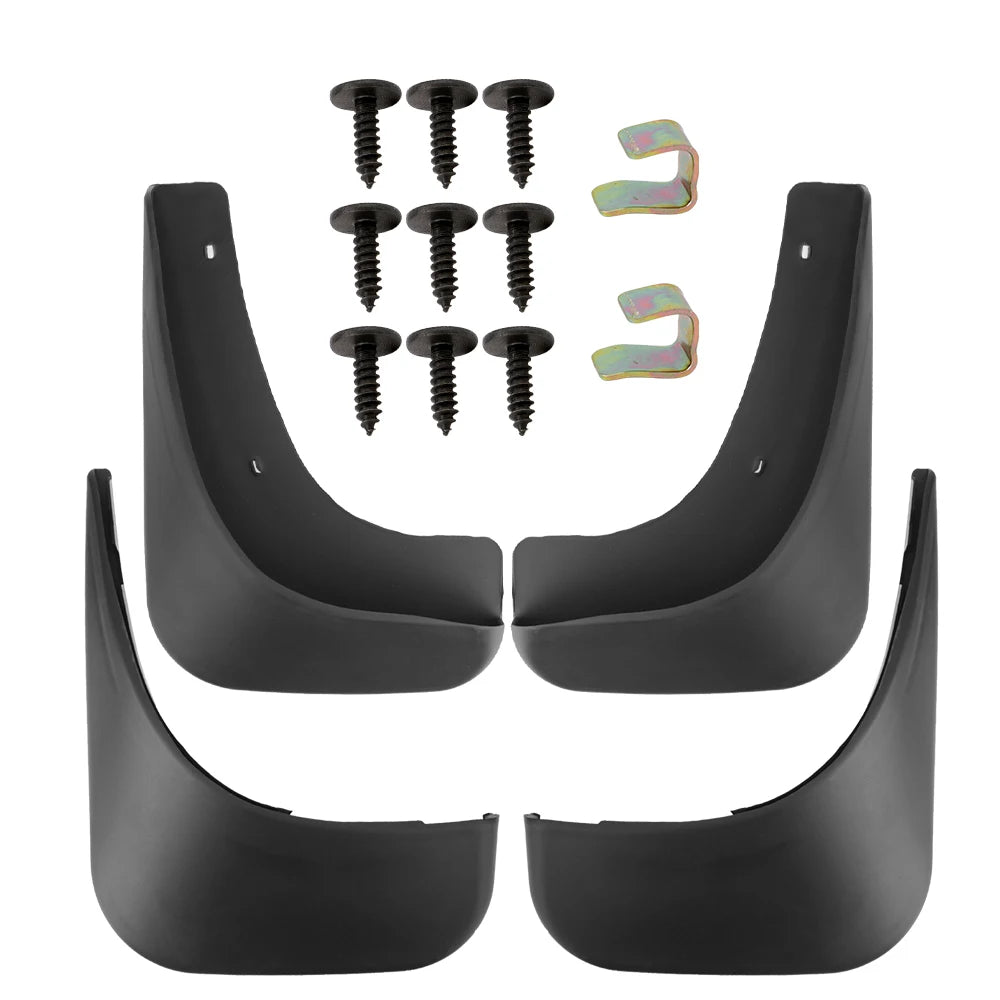 VW Touran & Caddy Mud Flaps – 4-Piece ABS Splash Guard Set Mud Flaps Set Axl black