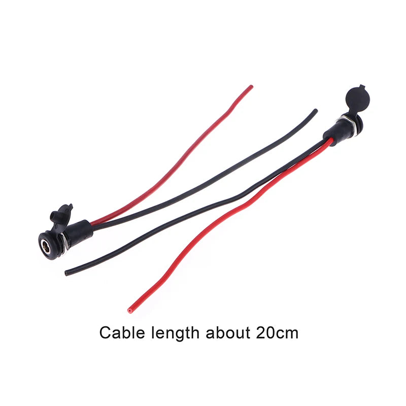 DC Power Female Connector 5.5×2.1 & 5.5×2.5mm Socket with Cable DC Power Connector Axl