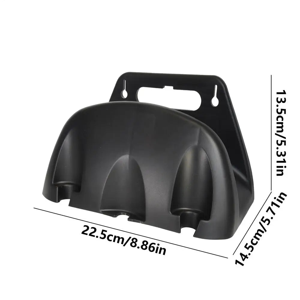 Wall-Mount Garden Hose Holder – Outdoor Hose Organizer Hose Holder Axl Black