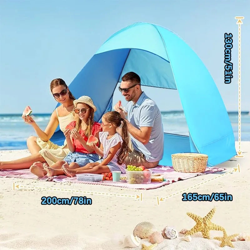 Foldable Beach Shade Tent – Portable Sun Shelter for 3–4 Beach Shade Tent Axl