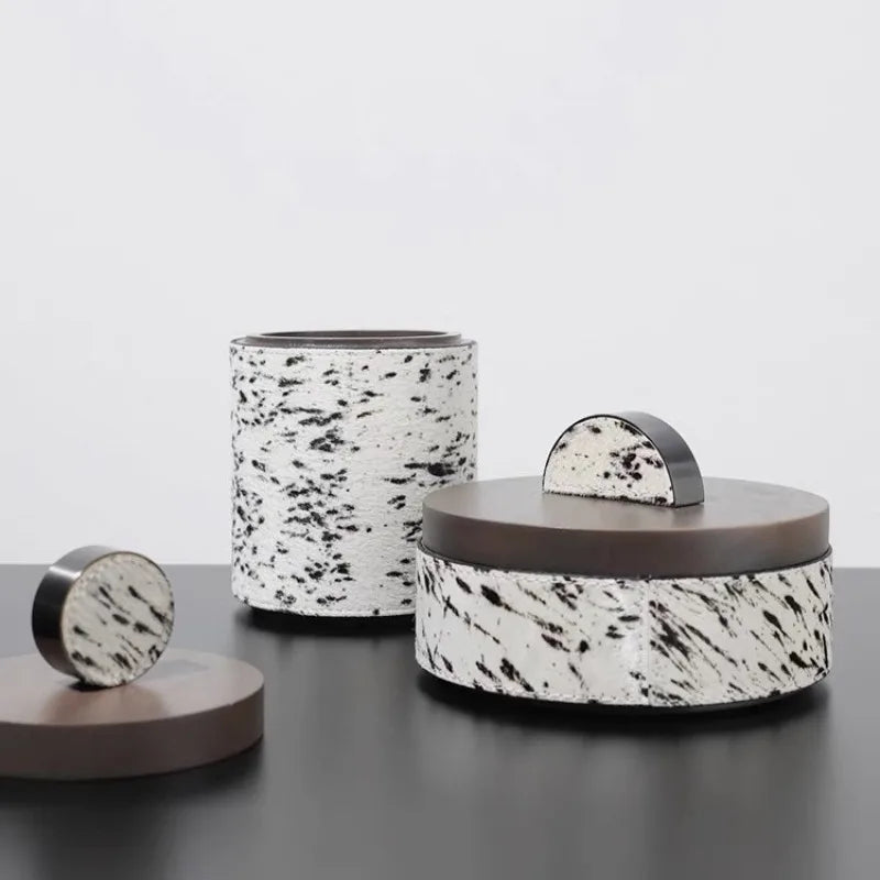 Modern Light Luxury Pine & Horsehair Jewelry Storage Box Jewelry Storage Box Axl