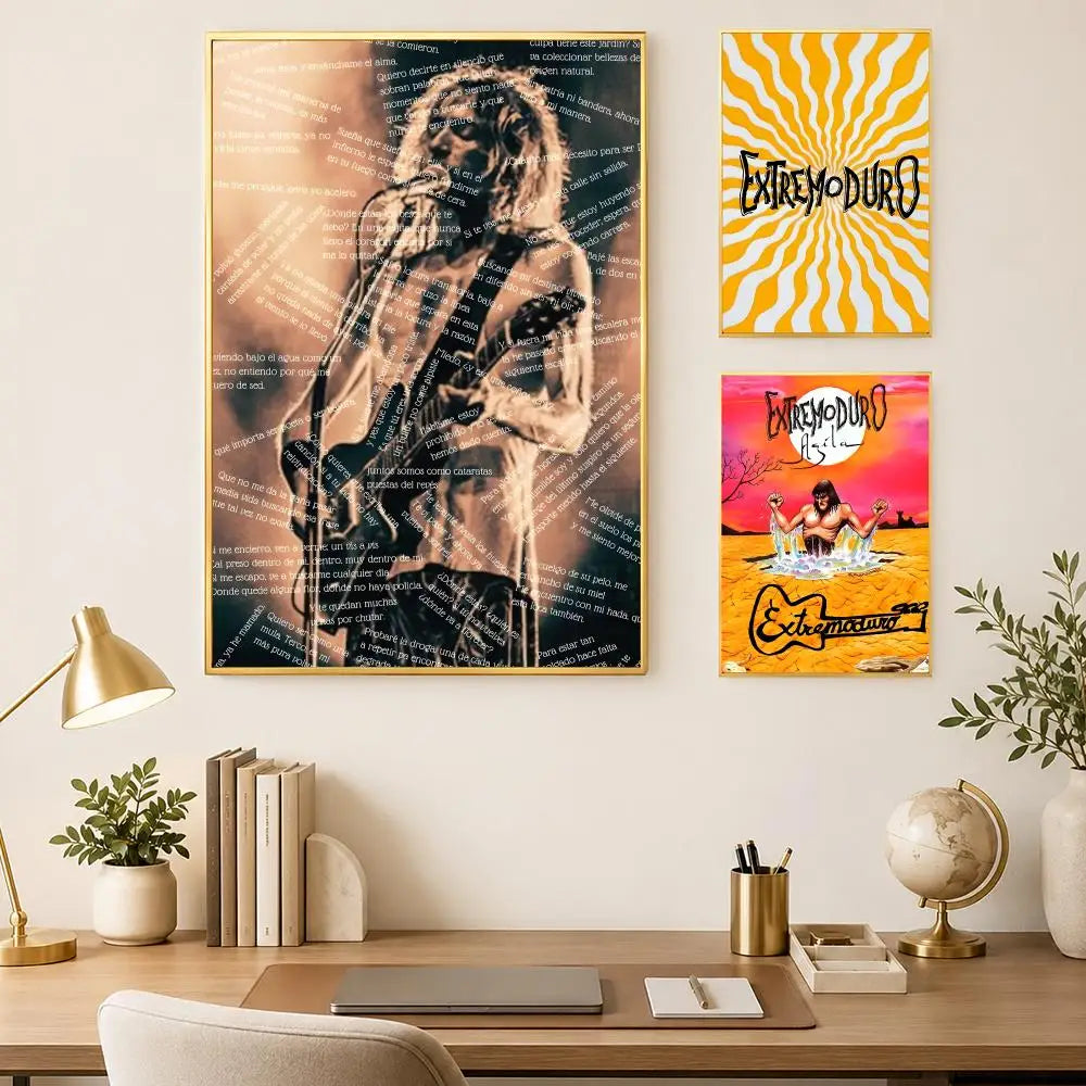 Extremoduro Band HD Self-Stick PVC Wall Art Poster | Waterproof Wall Art Poster Axl