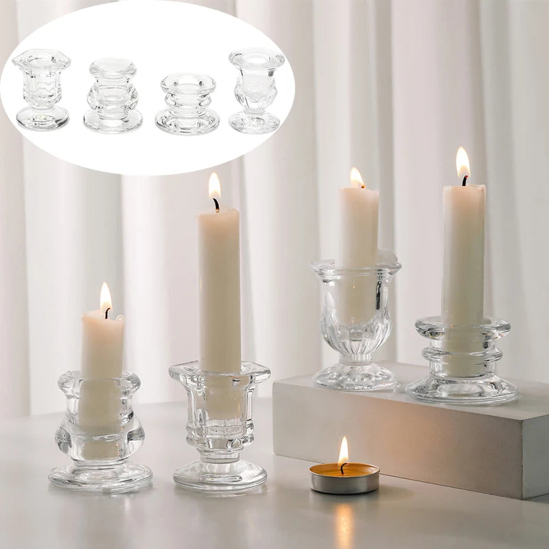 Nordic Glass Candle Holder – Wedding & Home Décor Candlestick Glass Candle Holder Axl