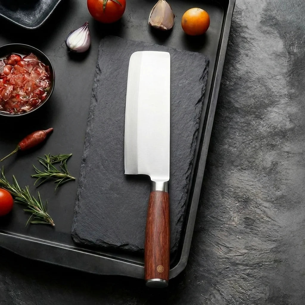 Professional Chef's Knife – Carbon Steel & Wooden Handle Chef's Kitchen Knife Axl