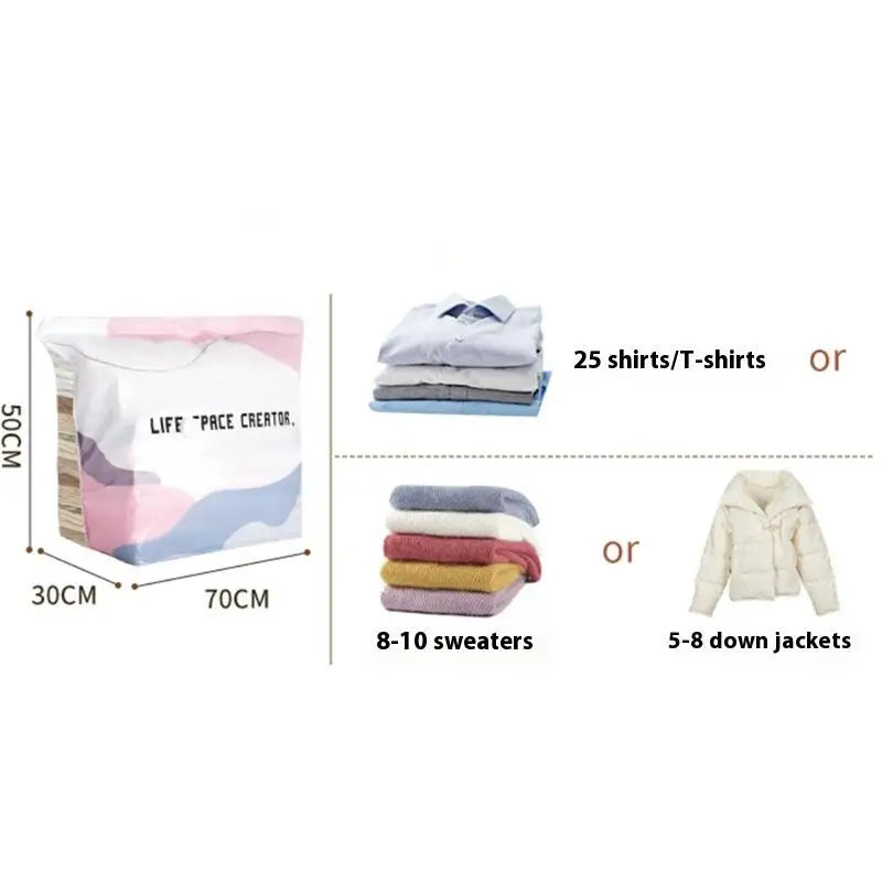 No-Pump Vacuum Storage Bags for Clothes & Blankets – Large Vacuum Storage Bag Axl M