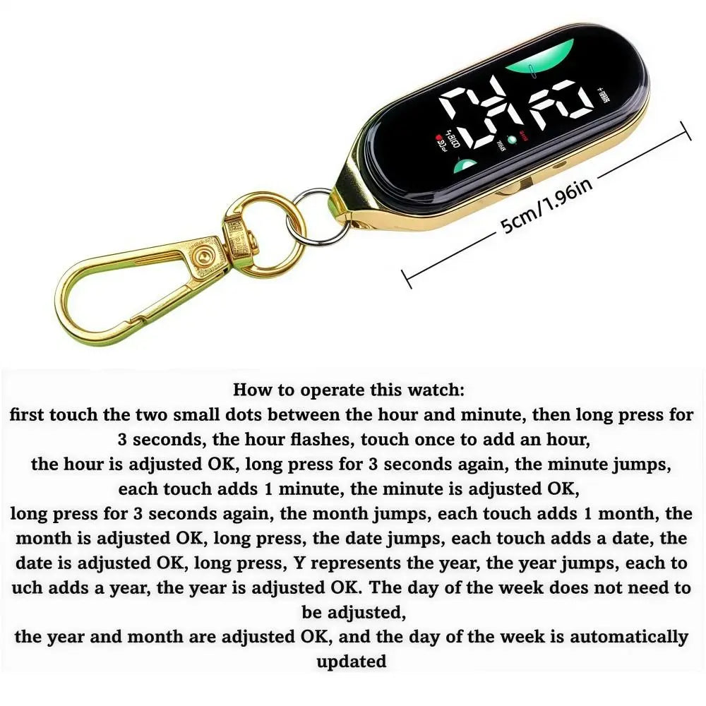 LED Digital Hanging Pocket Watch with Night Light Display Digital Pocket Watch Axl