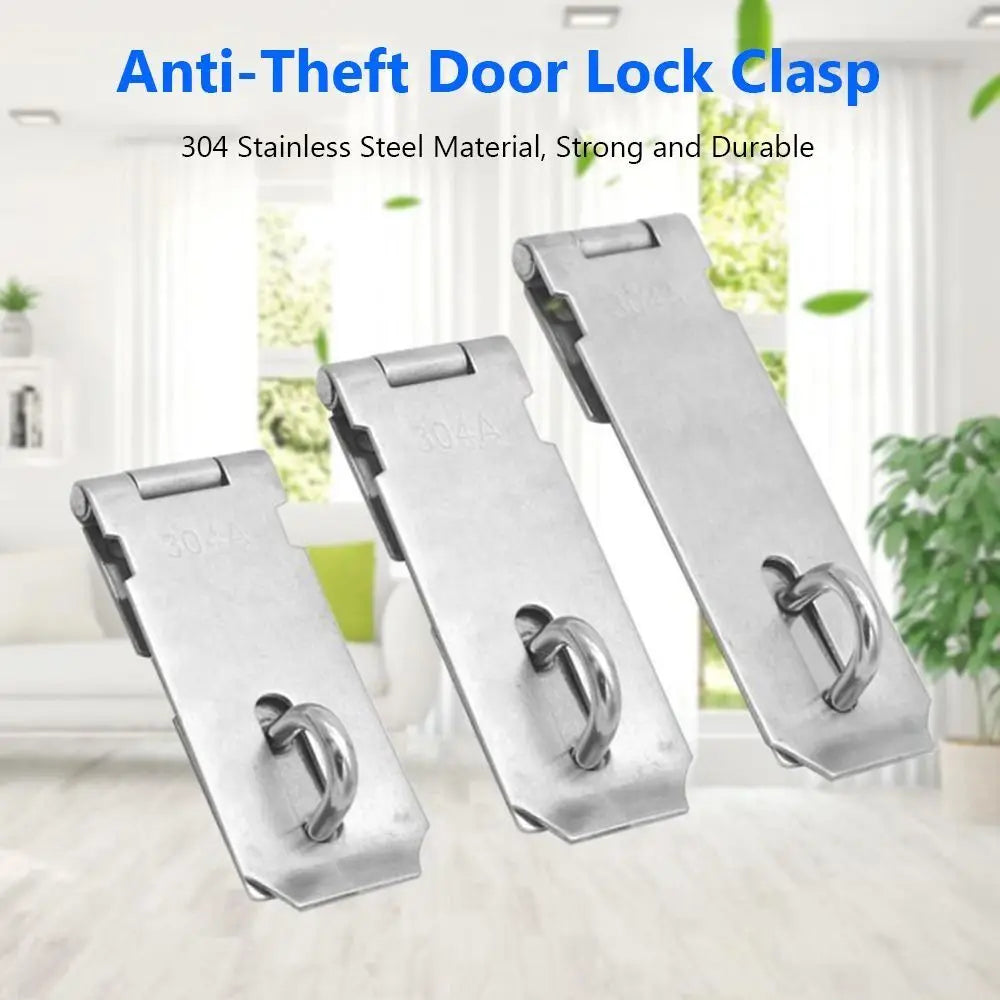 Stainless Steel Padlock Hasp – 90° Right Angle Shed Door Latch Door Security Hasp Axl
