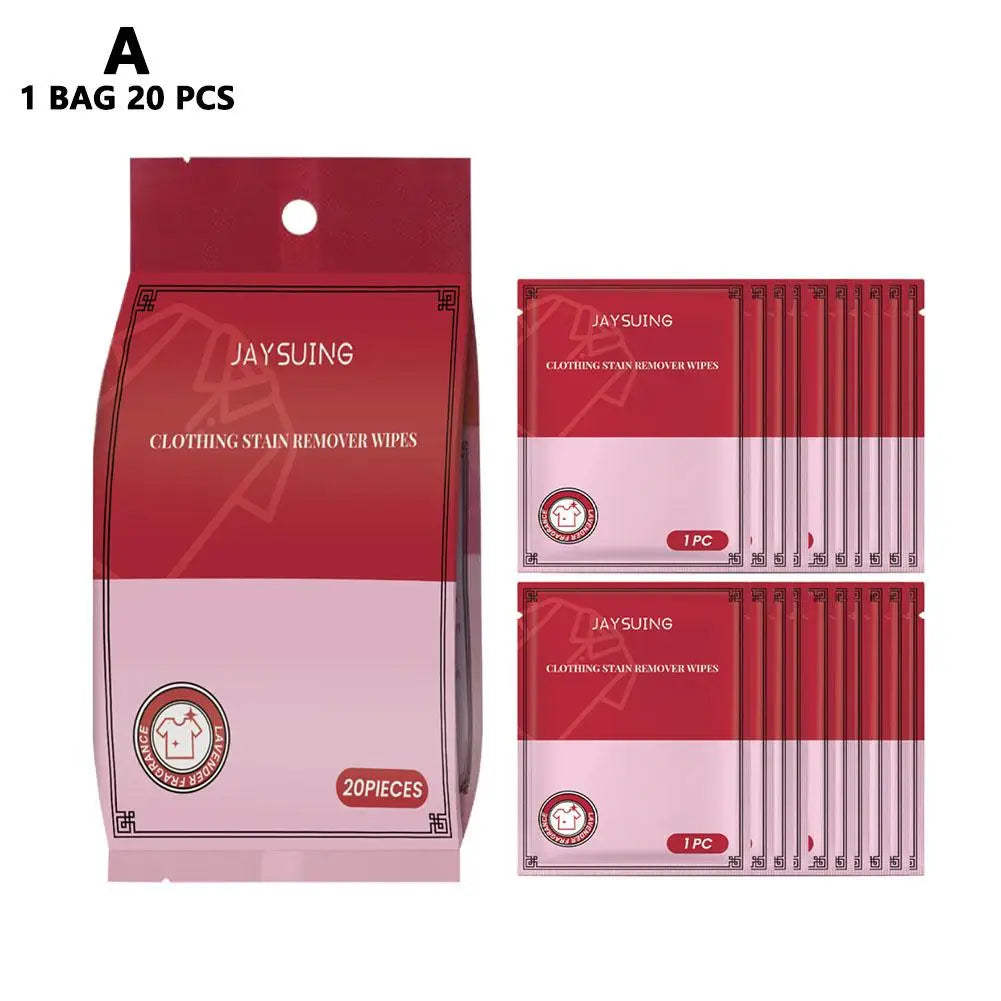 Portable Clothing Stain Removal Wipes – 20pc Emergency Cleaner Stain Removal Wipes Axl 1bag 20pcs