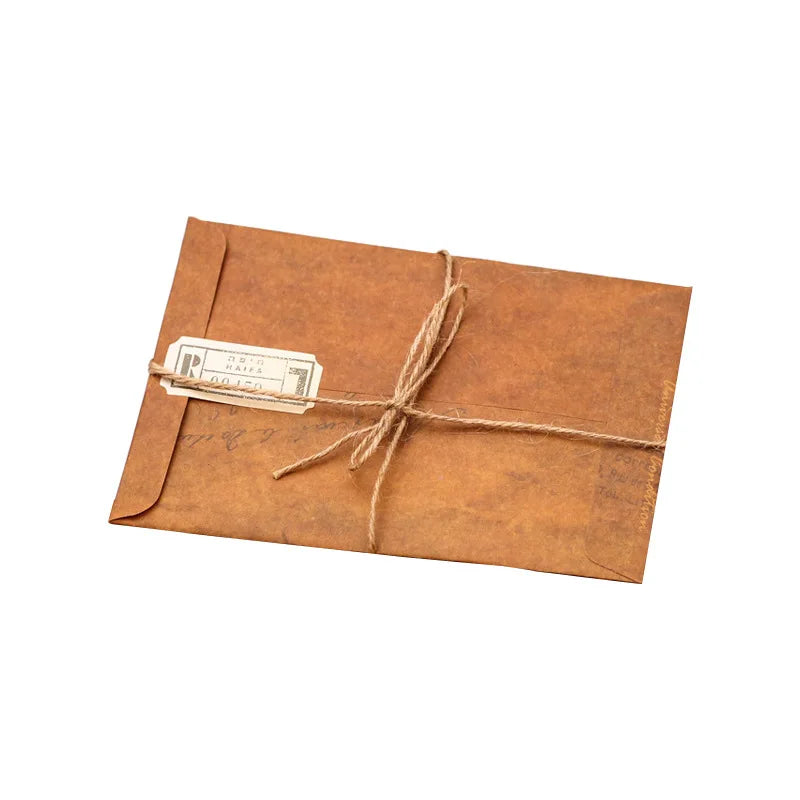 10-Pack Vintage Kraft Paper Envelopes – Retro Mini Style Kraft Paper Envelopes Axl