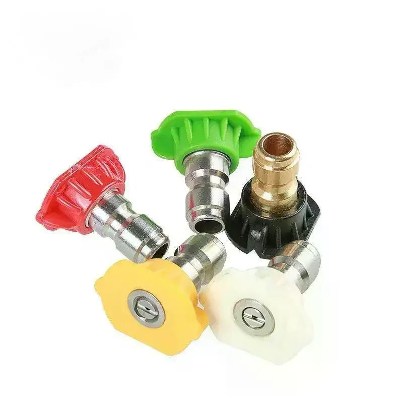 5-Pc Pressure Washer Nozzle Tips Set 1/4'' Quick Connect 0–65° Pressure Washer Nozzles Axl