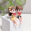 Watermelon Couple Figurines – Miniature Car & Garden Ornament Couple Figurine Set Axl Yellow