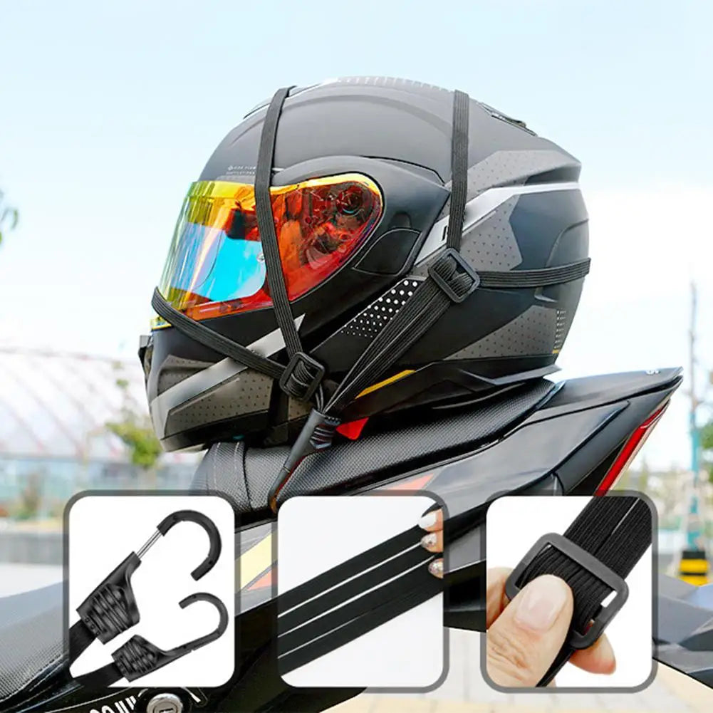 Motorcycle Elastic Bungee Cord – Heavy Duty Luggage Tie Down Strap Motorcycle Bungee Strap Axl