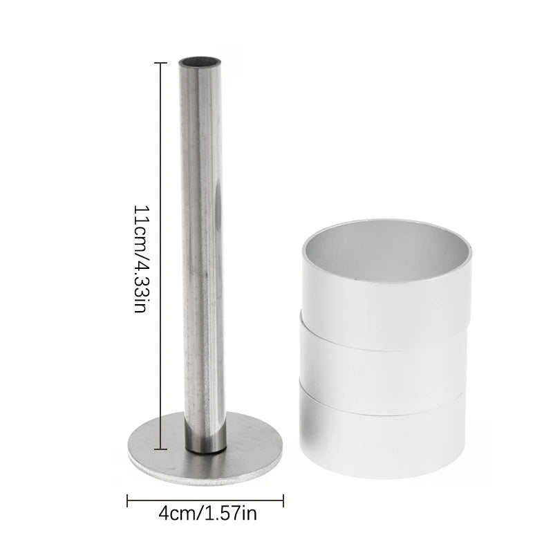 Stainless Steel Polvoron Molder with Pusher | Pastry Ring Mold Pastry Mold Set Axl