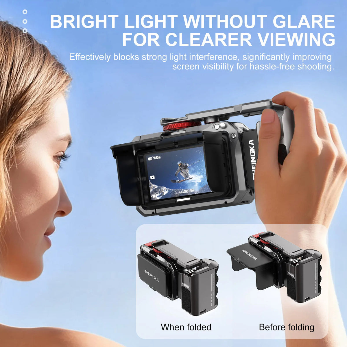 Street Grip Vlog Handle for DJI Osmo Action 6 – Rabbit Cage Kit Camera Grip Cage Kit Axl