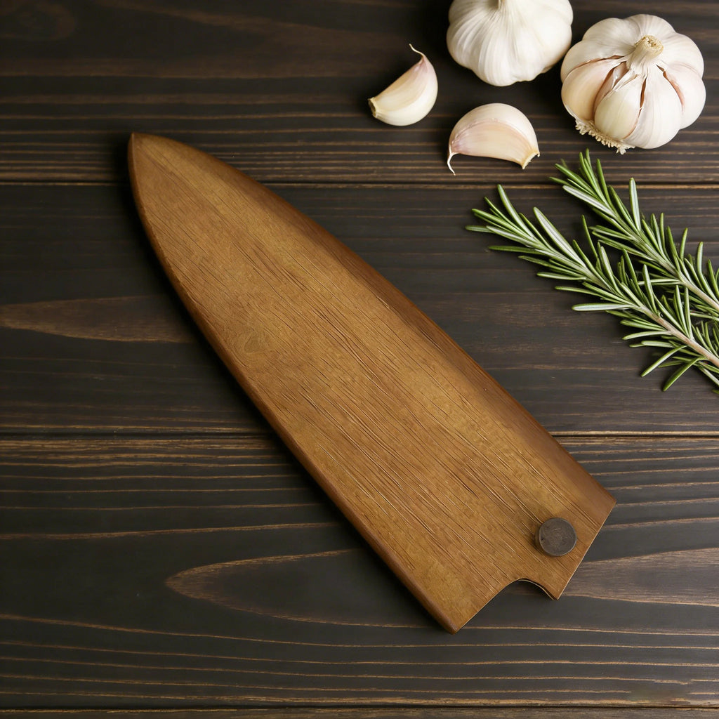 Walnut Wooden Knife Sheath – Wood Blade Guard & Protector Wooden Knife Sheath Axl