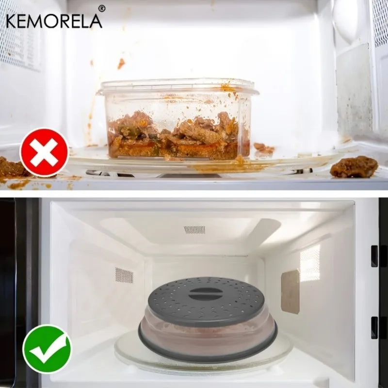 Microwave Splash Cover – Foldable, Retractable & Dishwasher Safe Microwave Splash Cover Axl