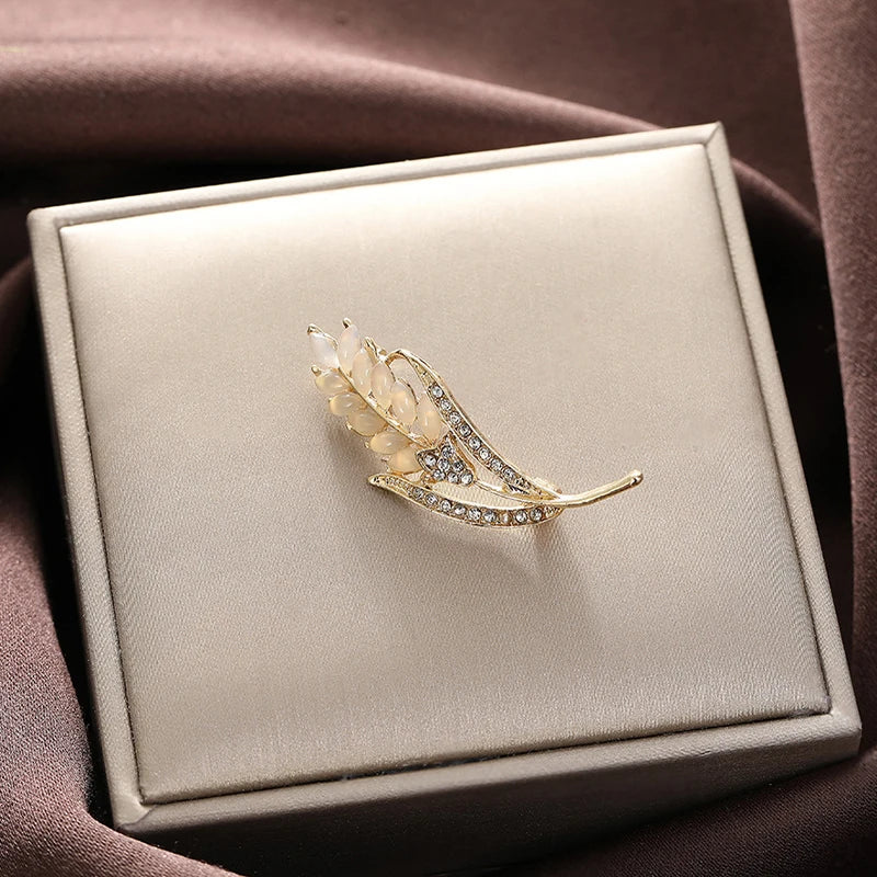 Wheat Ear Corsage Brooch – Single Pin Lapel Badge Accessory Lapel Pin Brooch Axl A5