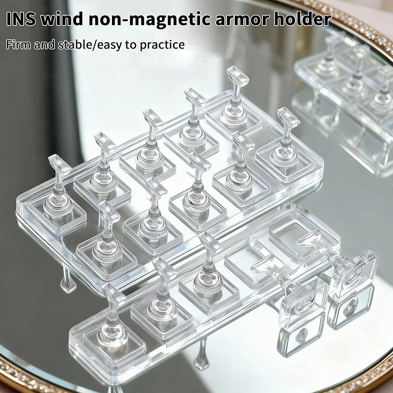 Non-Magnetic Nail Tips Display Stand – 1, 5 or 10 Grids Nail Display Stand Axl