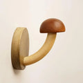 Wooden Mushroom Wall Hook – Self-Adhesive Clothes & Cap Hanger Wall Hook Axl Brown