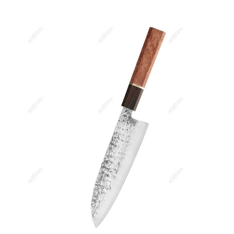 WXCOO Santoku Knife – Forged Hammer Pattern Chef Knife Santoku Chef Knife Axl C Santoku Knife