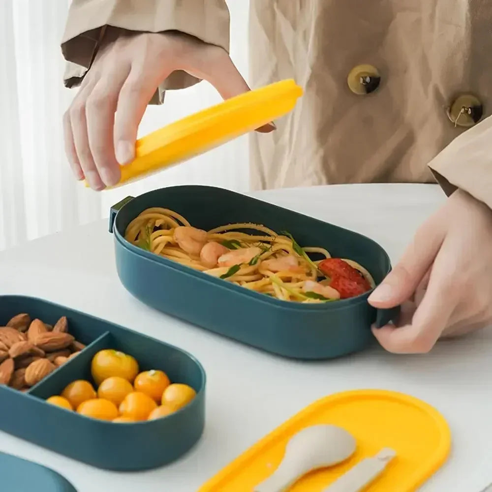 Kids Stackable Bento Lunch Box | Microwave Safe, BPA-Free, 850ml Bento Lunch Box Axl
