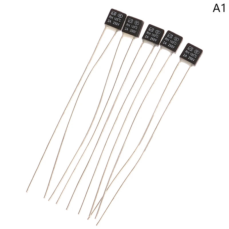 5-Pack Thermal Fuse 2A 250V – 105/120/145°C Temperature Switch Thermal Fuse Switch Axl 105 Degrees