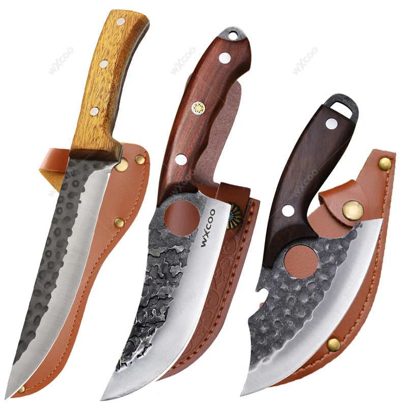 Professional Boning Knife – Stainless Steel Butcher Slicing Knife Boning Knife Axl 3pcs ABC