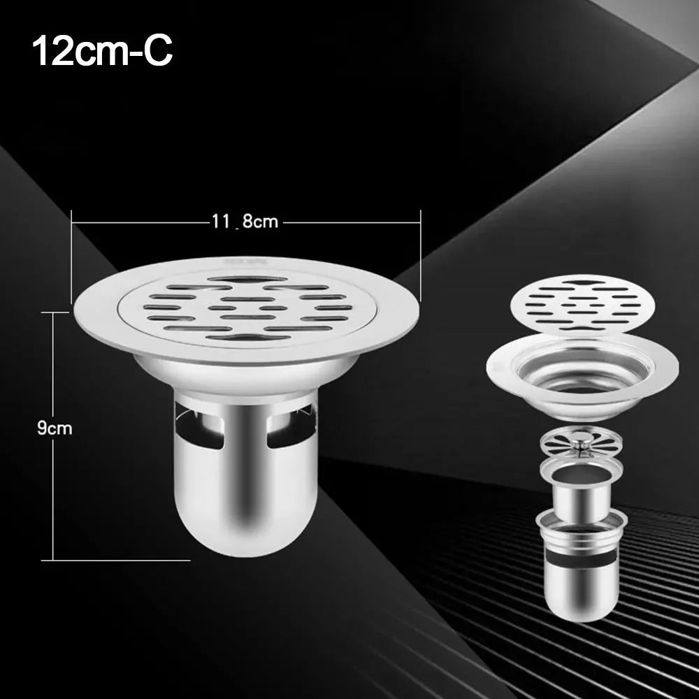 Stainless Steel Square Floor Drain – Anti-Odor Strainer Cover Floor Drain Strainer Axl 12cm-C