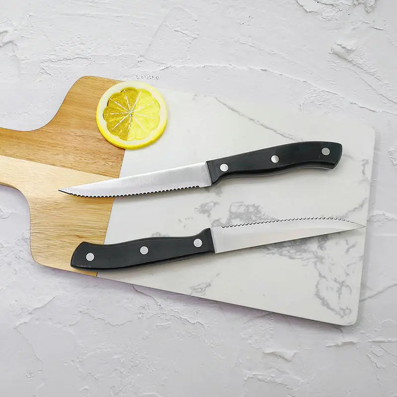 Stainless Steel Serrated Steak Knife Set – Sharp & Durable Steak Knife Set Axl