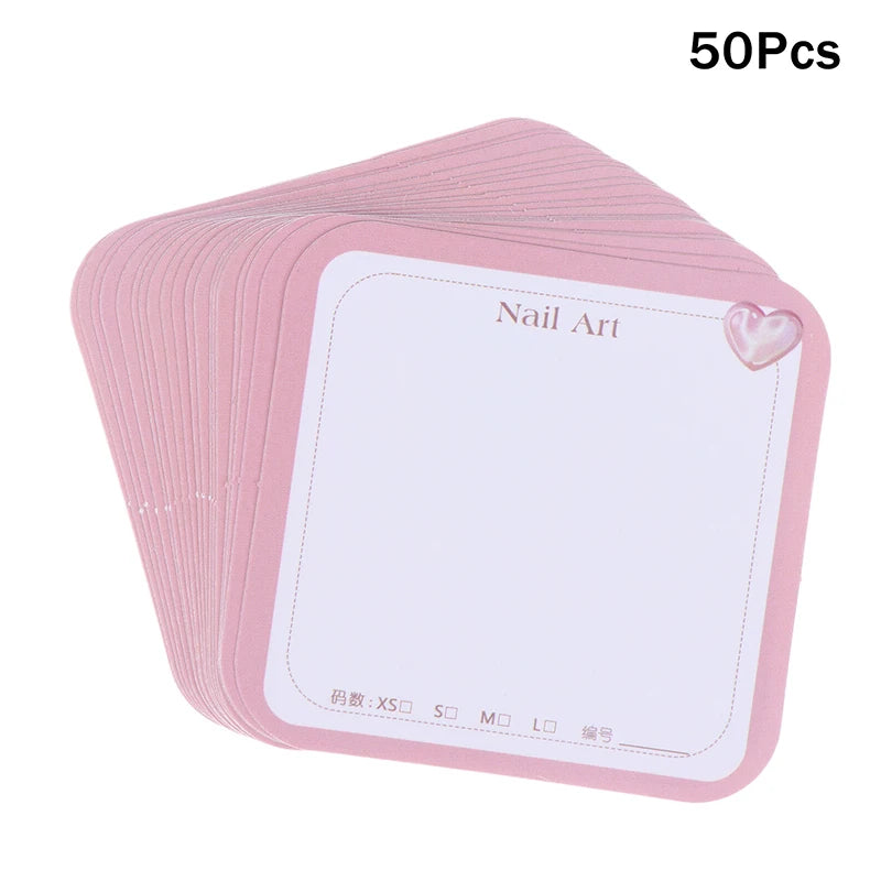 Nail Swatch Display Cards 20/50 Sheets – False Nail Show Cards Nail Display Cards Axl 50Pcs Rose red