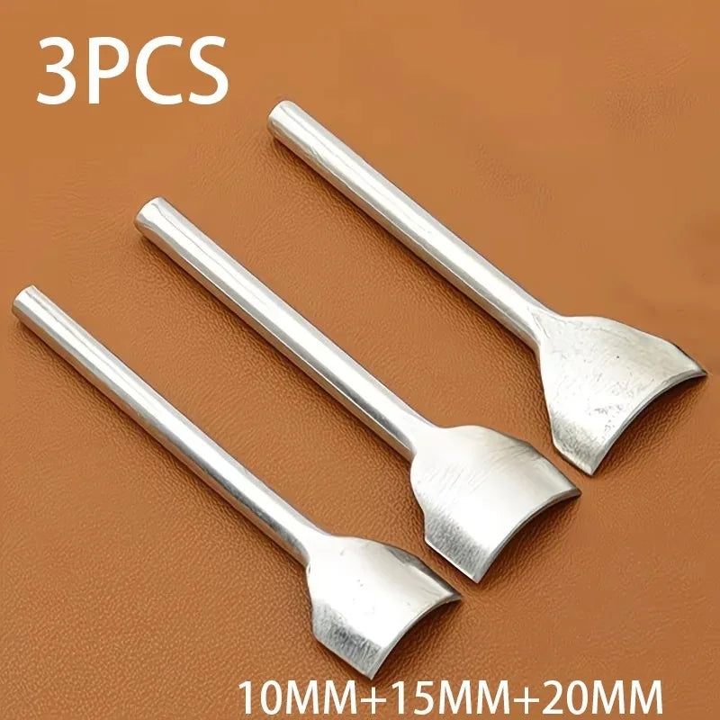 Quarter-Circle Leather Punch Set 10/15/20mm – 3-Piece Steel Kit Leather Punch Set Axl Mix-3pcs