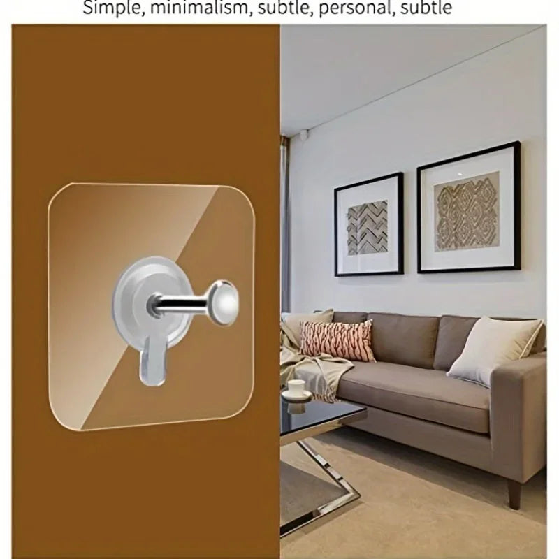 Self-Adhesive Wall Hooks – No-Drill Picture & Decor Hanger Adhesive Wall Hooks Axl