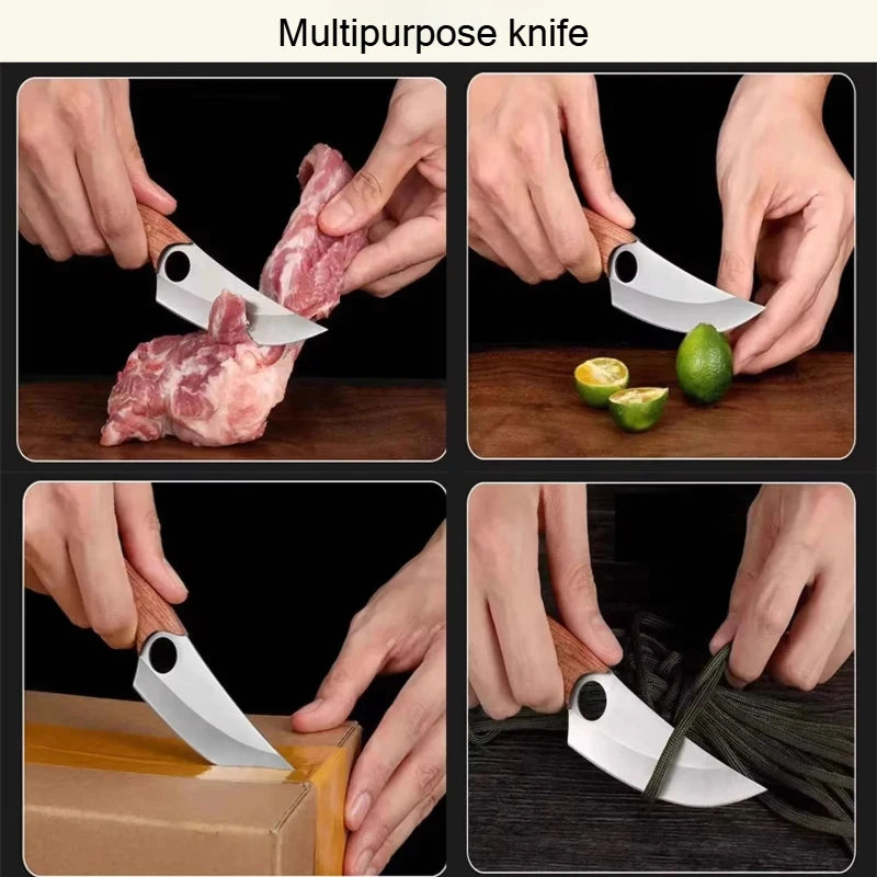 Professional Stainless Steel Boning Knife – Solid Wood Handle Boning Knife Axl