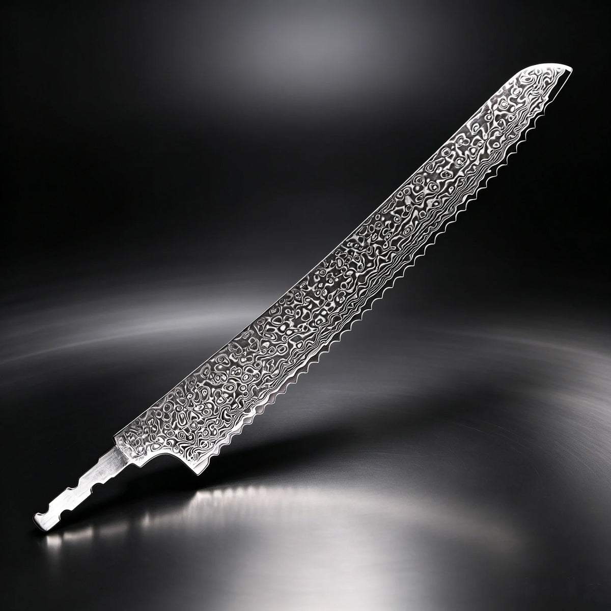 Damascus Steel Kiritsuke & Bread Knife Blade Set | DIY Kit Knife Blade Set Axl Bread Blade
