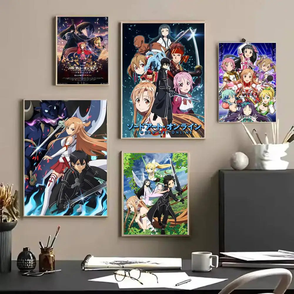 Sword Art Online Anime Canvas Wall Art – Unframed Poster Canvas Wall Art Axl