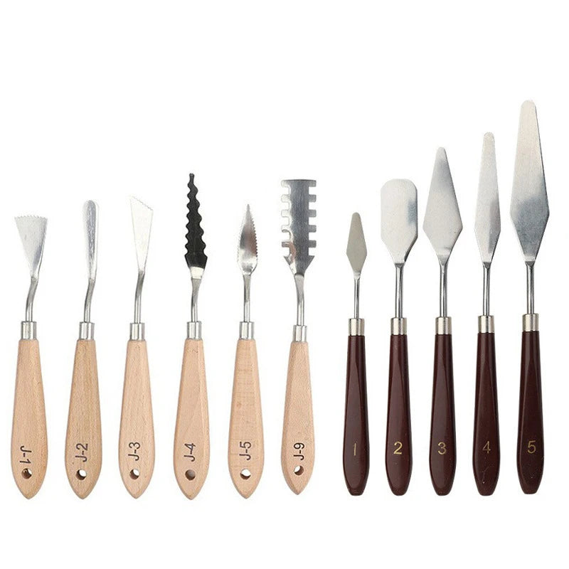 Stainless Steel Palette Knife Set – Oil Painting Spatula Tools Palette Knife Set Axl One size A4