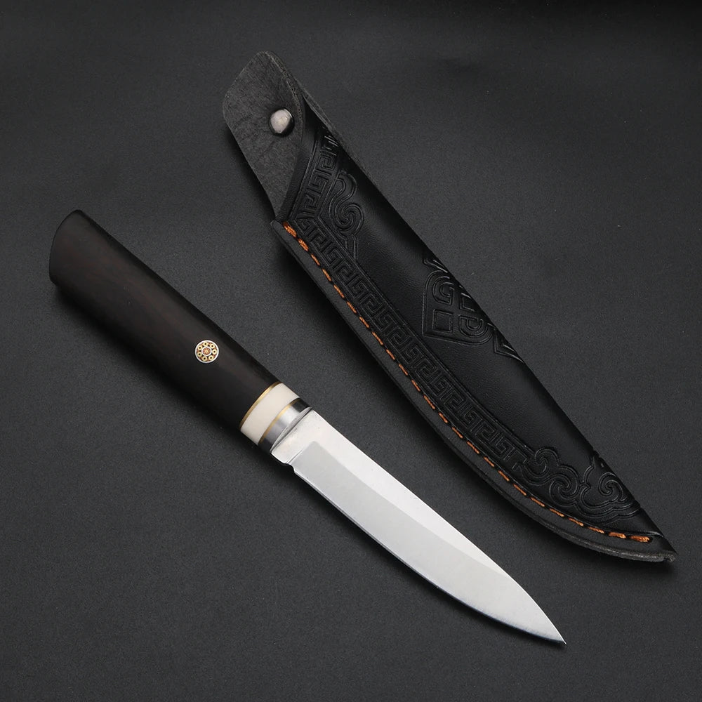XUAN FENG Folding Pocket Knife – D2 Steel & Sandalwood Handle Folding Pocket Knife Axl