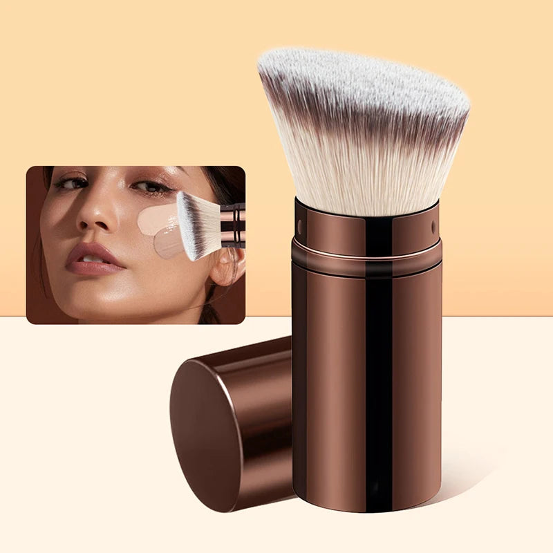 Retractable Makeup Brush – Foundation, Powder & Blush Travel Makeup Brush Set Axl