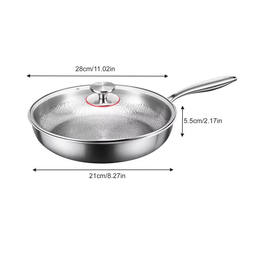KEMORELA Titanium Non-Stick Frying Pan with Lid | Induction Titanium Frying Pan Axl 28cm with lid