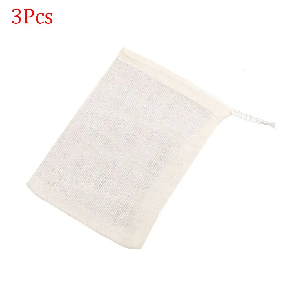 Reusable Muslin Filter Bags – Nut Milk, Tea & Coffee Strainer Muslin Filter Bag Axl 3PCS