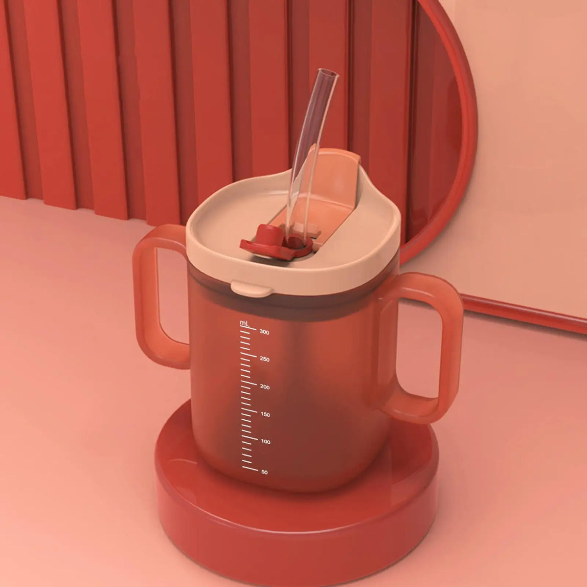 Elderly Drinking Cup with Handles, Straw & Spill-Proof Spout Adaptive Drinking Cup Axl