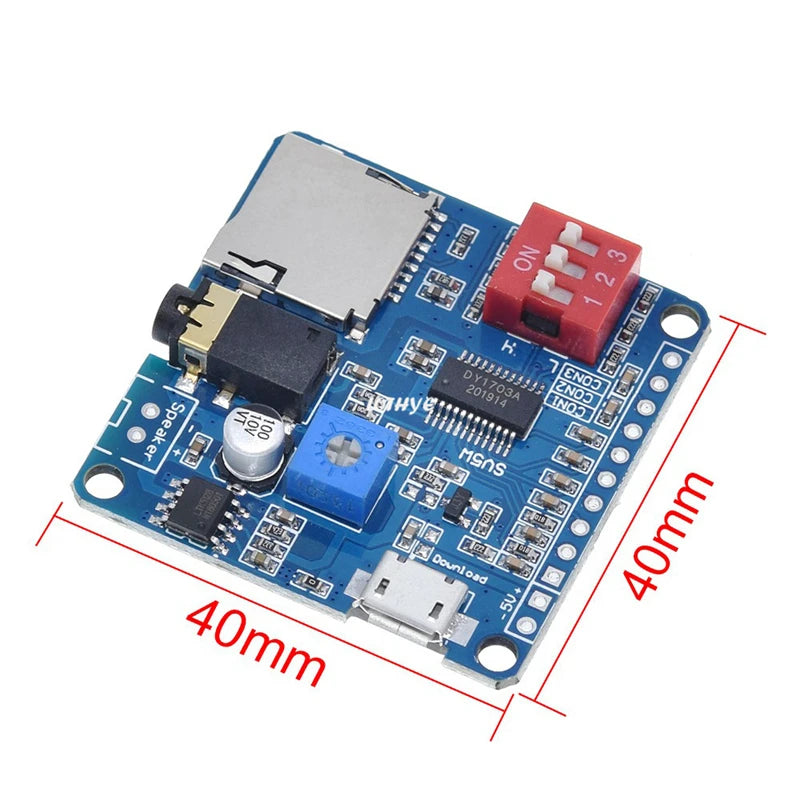 DY-SV5W 5W MP3 Voice Module – Serial Control for Arduino MP3 Playback Module Axl Default Title